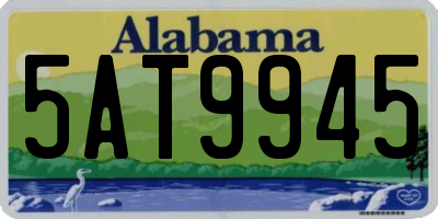 AL license plate 5AT9945