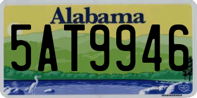 AL license plate 5AT9946