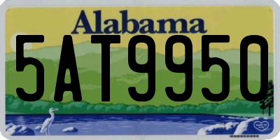 AL license plate 5AT9950