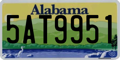 AL license plate 5AT9951