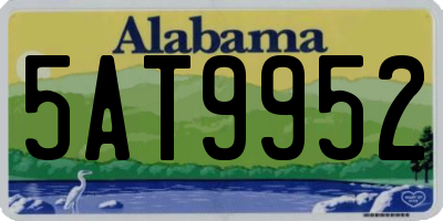 AL license plate 5AT9952