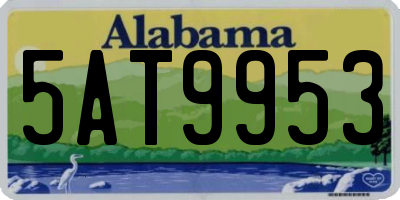 AL license plate 5AT9953
