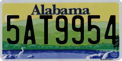 AL license plate 5AT9954