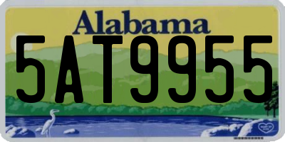 AL license plate 5AT9955