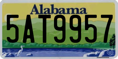 AL license plate 5AT9957