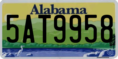 AL license plate 5AT9958