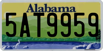 AL license plate 5AT9959