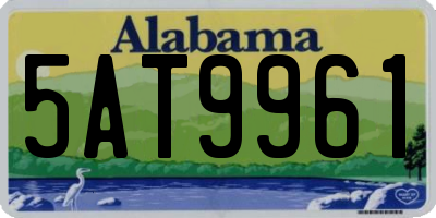 AL license plate 5AT9961