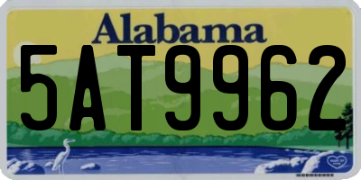 AL license plate 5AT9962