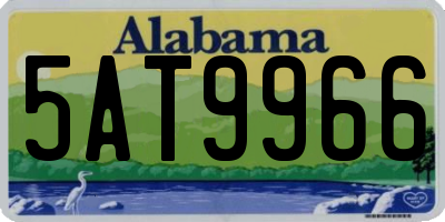 AL license plate 5AT9966