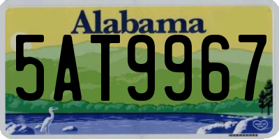 AL license plate 5AT9967