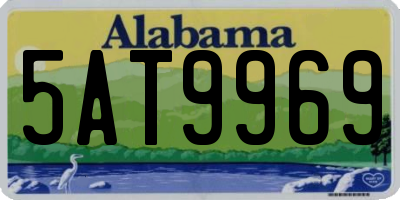 AL license plate 5AT9969