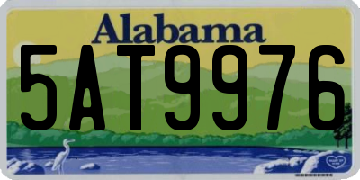 AL license plate 5AT9976