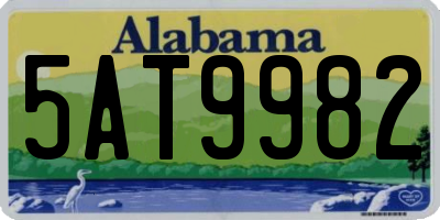 AL license plate 5AT9982
