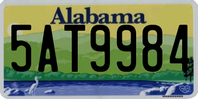 AL license plate 5AT9984
