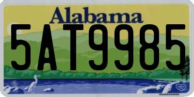 AL license plate 5AT9985