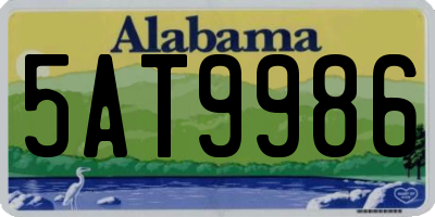 AL license plate 5AT9986