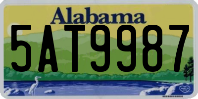 AL license plate 5AT9987