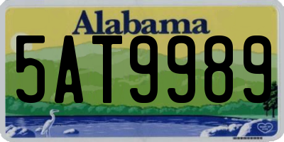 AL license plate 5AT9989