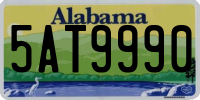 AL license plate 5AT9990