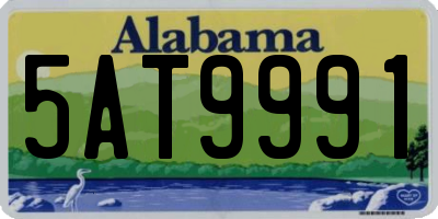 AL license plate 5AT9991