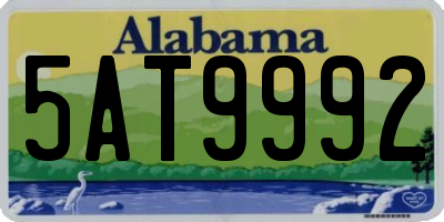 AL license plate 5AT9992