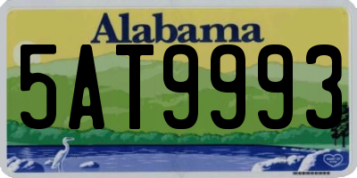 AL license plate 5AT9993