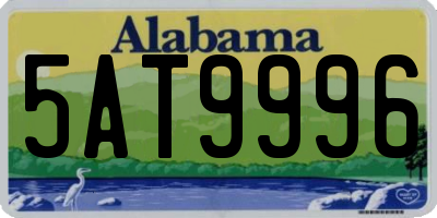 AL license plate 5AT9996