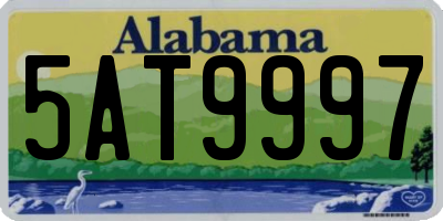AL license plate 5AT9997