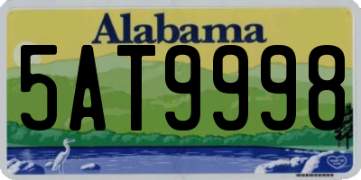 AL license plate 5AT9998
