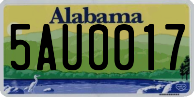 AL license plate 5AU0017
