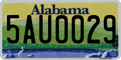 AL license plate 5AU0029