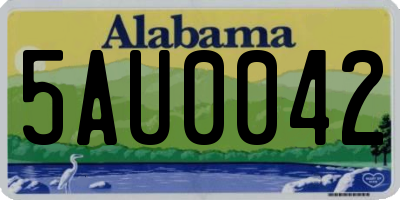 AL license plate 5AU0042