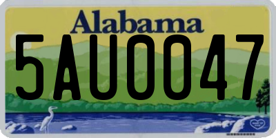 AL license plate 5AU0047