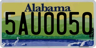 AL license plate 5AU0050