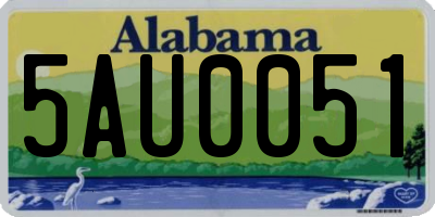 AL license plate 5AU0051