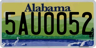 AL license plate 5AU0052