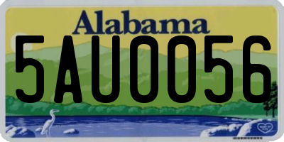 AL license plate 5AU0056