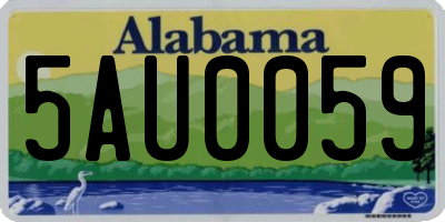 AL license plate 5AU0059