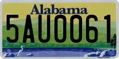 AL license plate 5AU0061