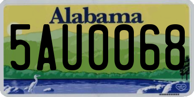 AL license plate 5AU0068