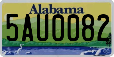 AL license plate 5AU0082
