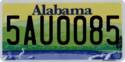 AL license plate 5AU0085