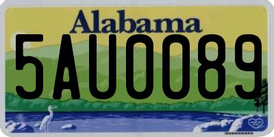 AL license plate 5AU0089