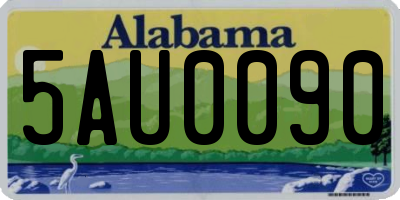 AL license plate 5AU0090
