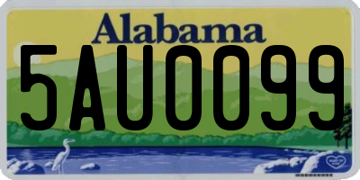 AL license plate 5AU0099