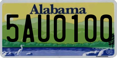AL license plate 5AU0100