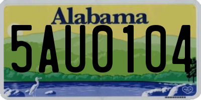 AL license plate 5AU0104