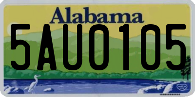 AL license plate 5AU0105