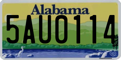 AL license plate 5AU0114